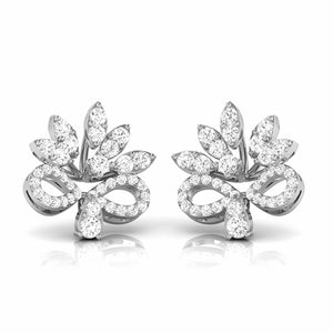 Beautiful Platinum Earrings with Diamonds JL PT E ST 2211