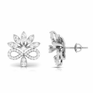 Beautiful Platinum Earrings with Diamonds JL PT E ST 2211