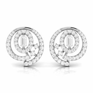 Platinum Earrings with Diamonds JL PT E ST 2213