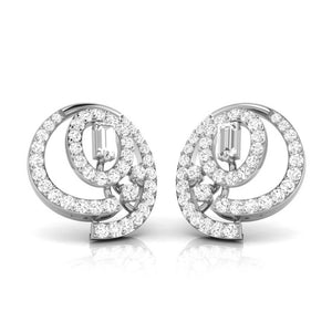 Platinum Earrings with Diamonds JL PT E ST 2213