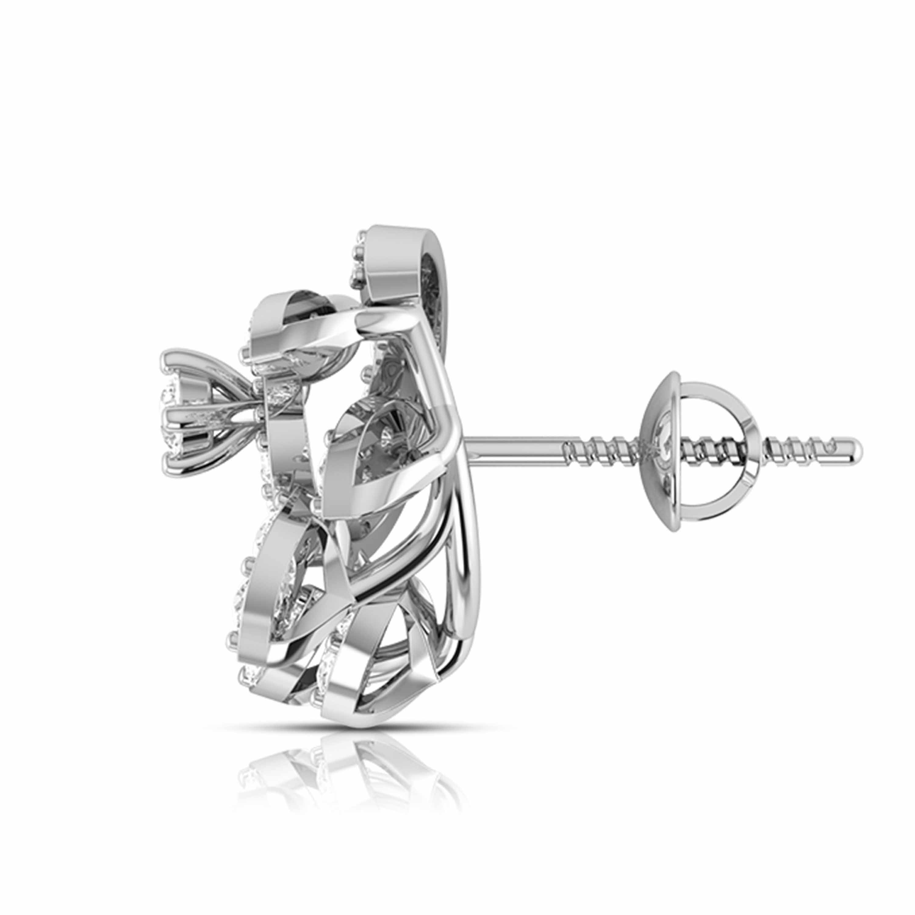 Platinum Earrings with Diamonds JL PT E ST 2217