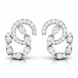 Platinum Earrings with Diamonds JL PT E ST 2218