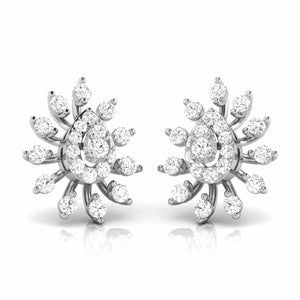 Beautiful Platinum Earrings with Diamonds JL PT E ST 2219   Jewelove.US