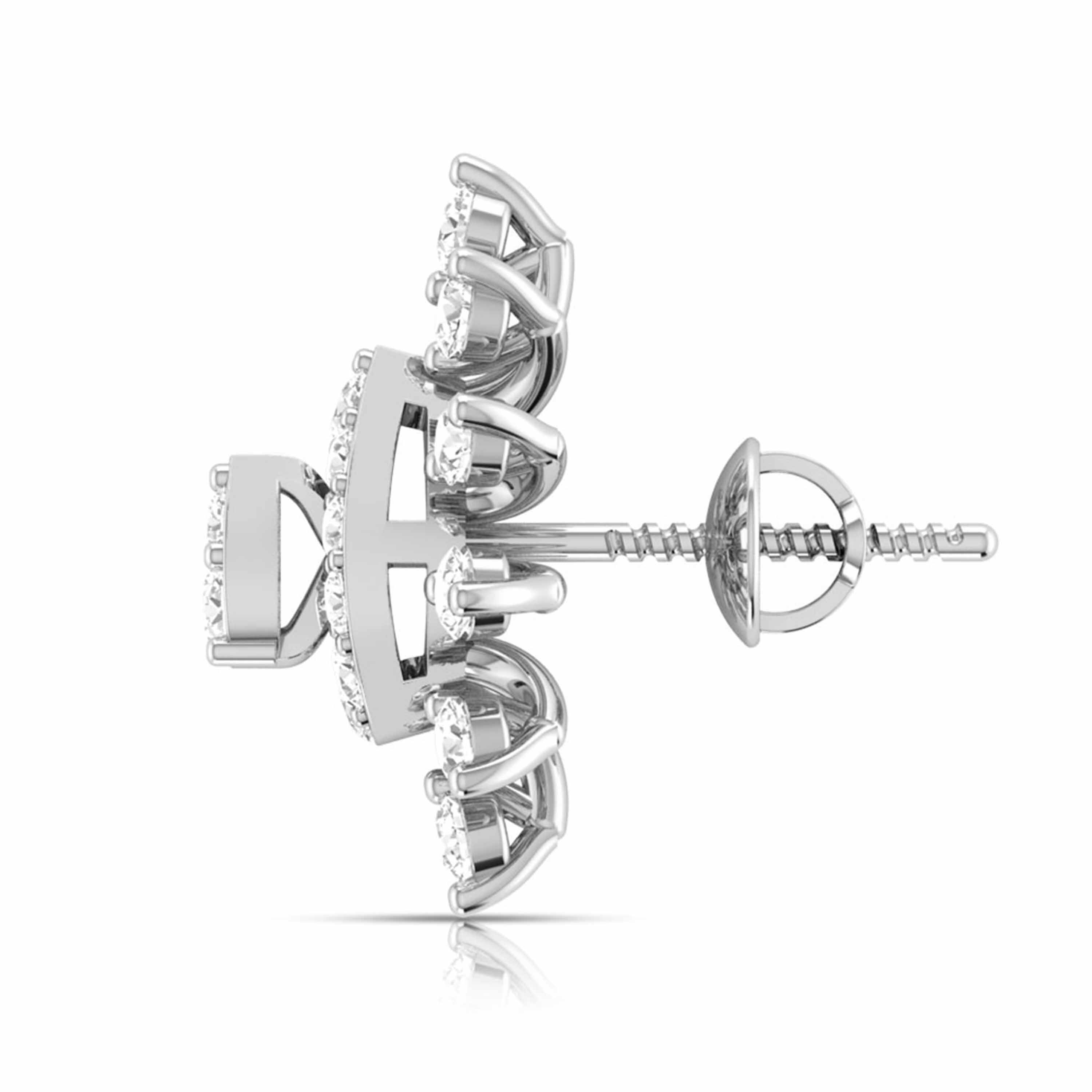 Beautiful Platinum Earrings with Diamonds JL PT E ST 2219   Jewelove.US