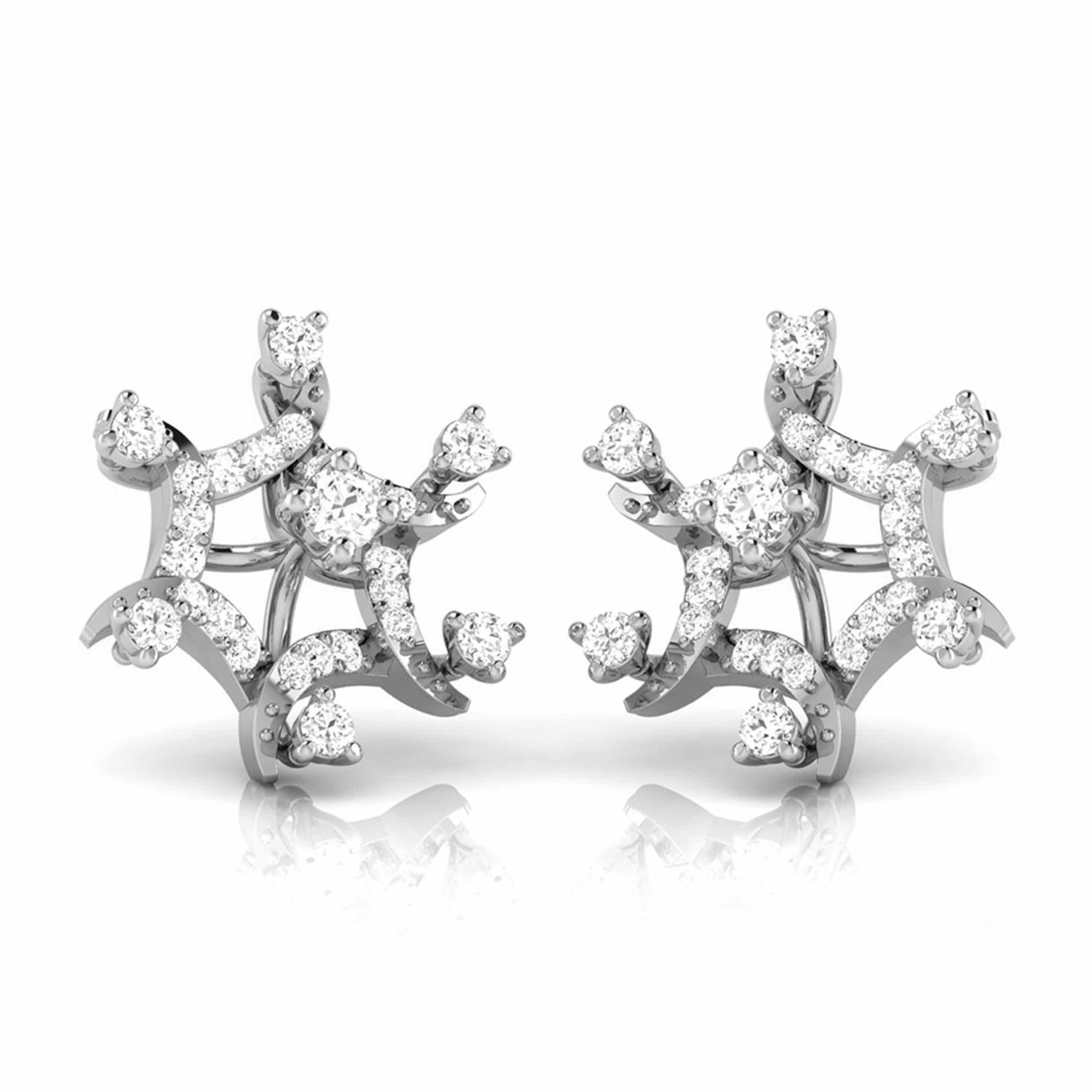 Platinum Earrings with Diamonds JL PT E ST 2221   Jewelove.US