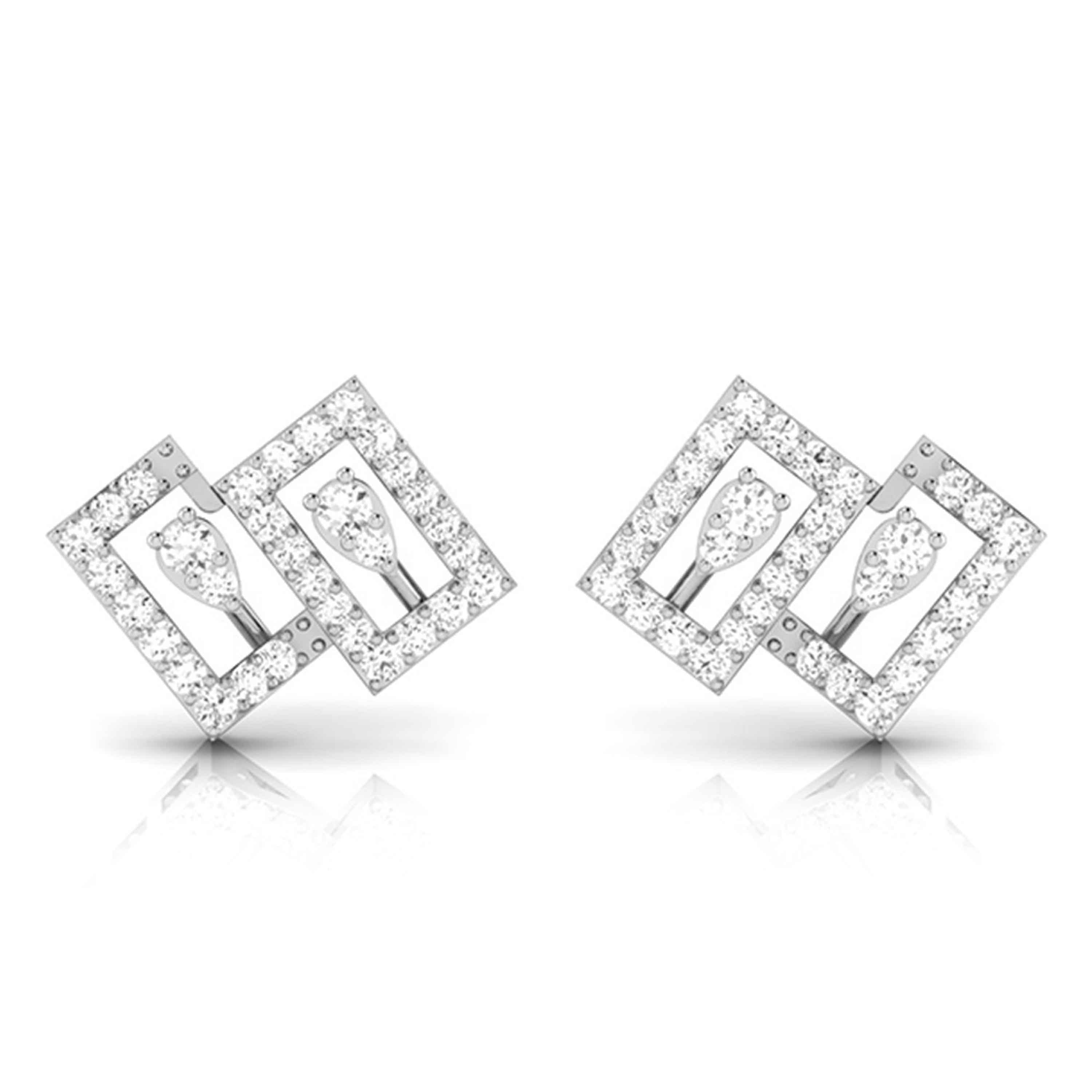 Platinum Earrings with Diamonds JL PT E ST 2222  VVS-GH Jewelove.US