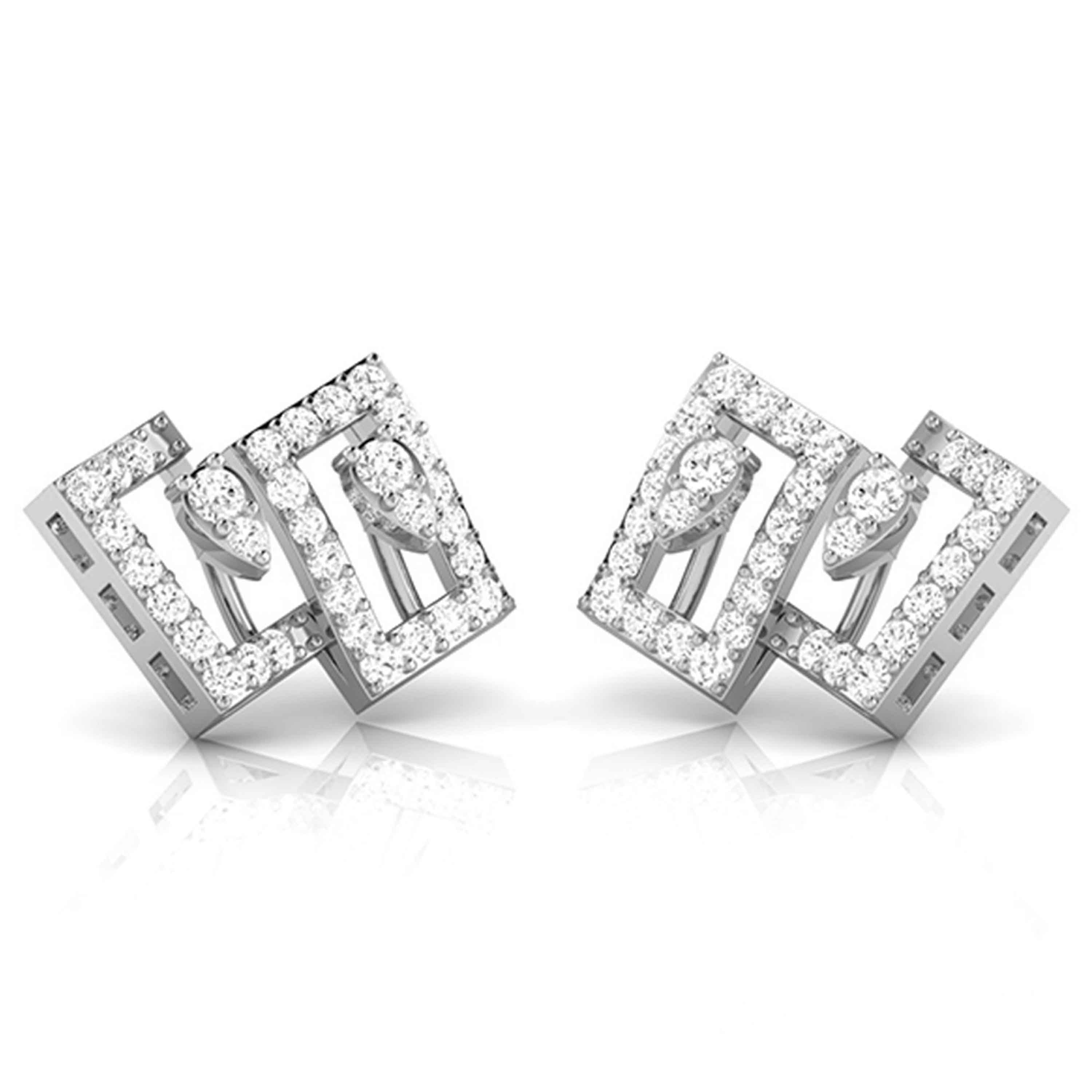 Platinum Earrings with Diamonds JL PT E ST 2222   Jewelove.US
