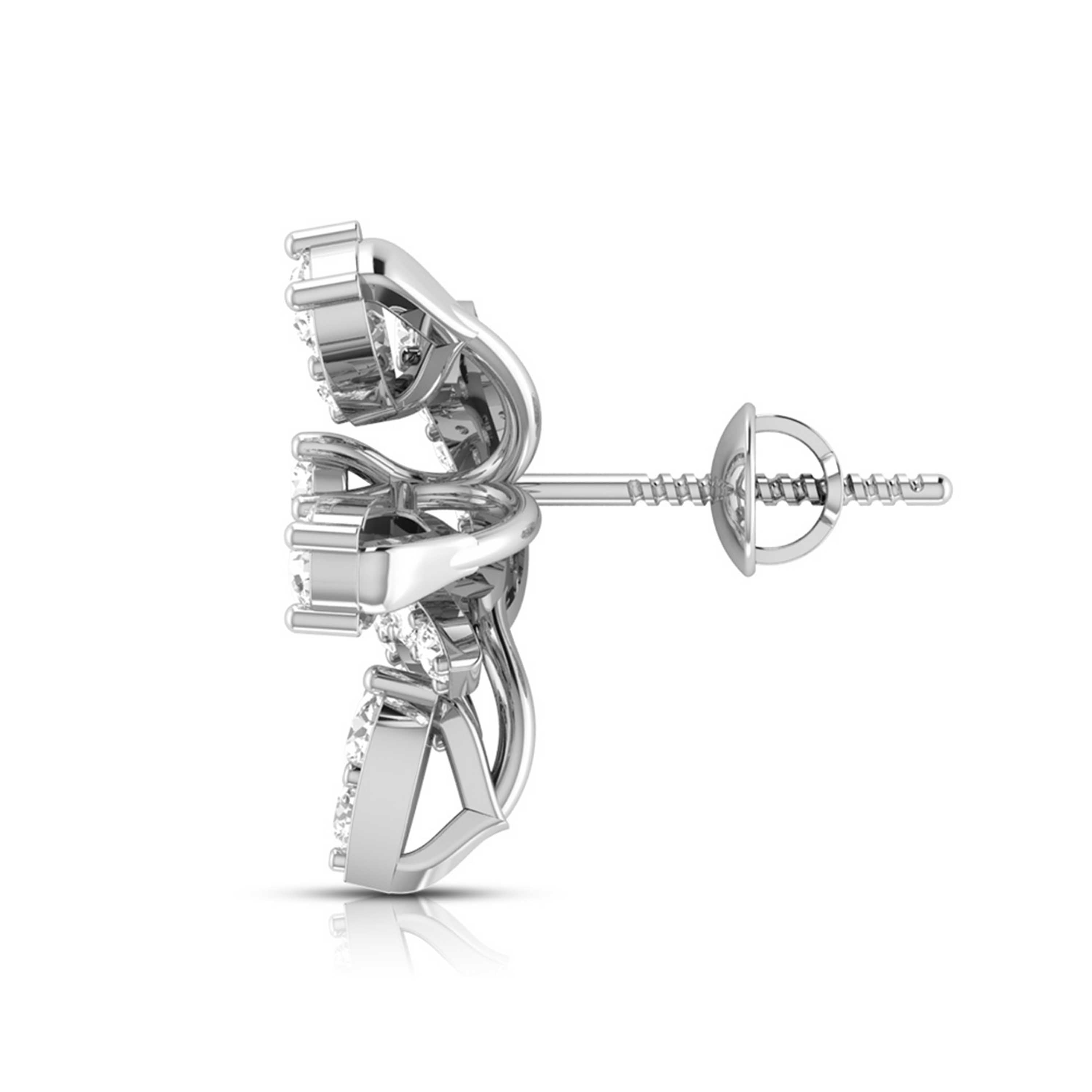 Platinum Earrings with Diamonds JL PT E ST 2223