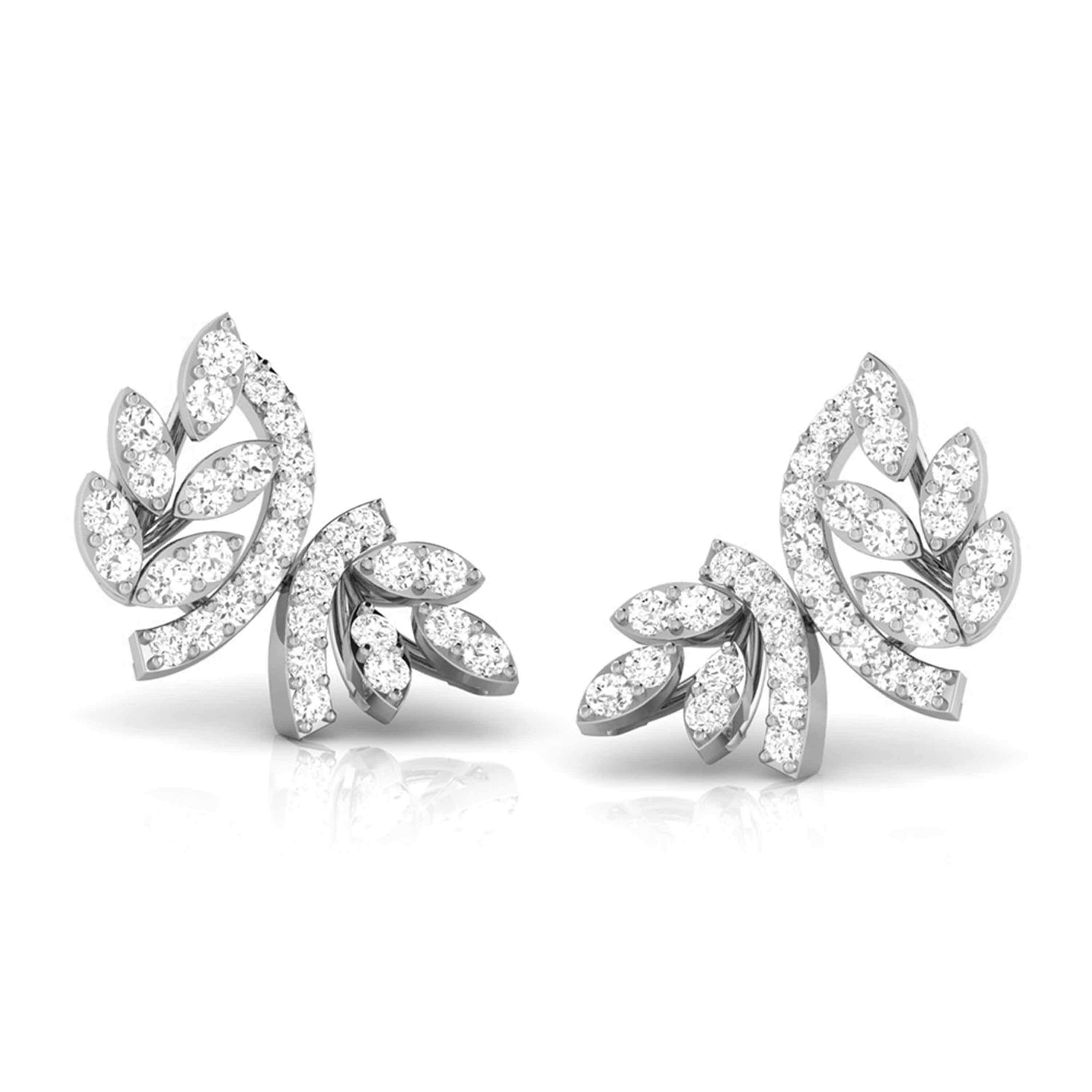 Platinum Earrings with Diamonds JL PT E ST 2224