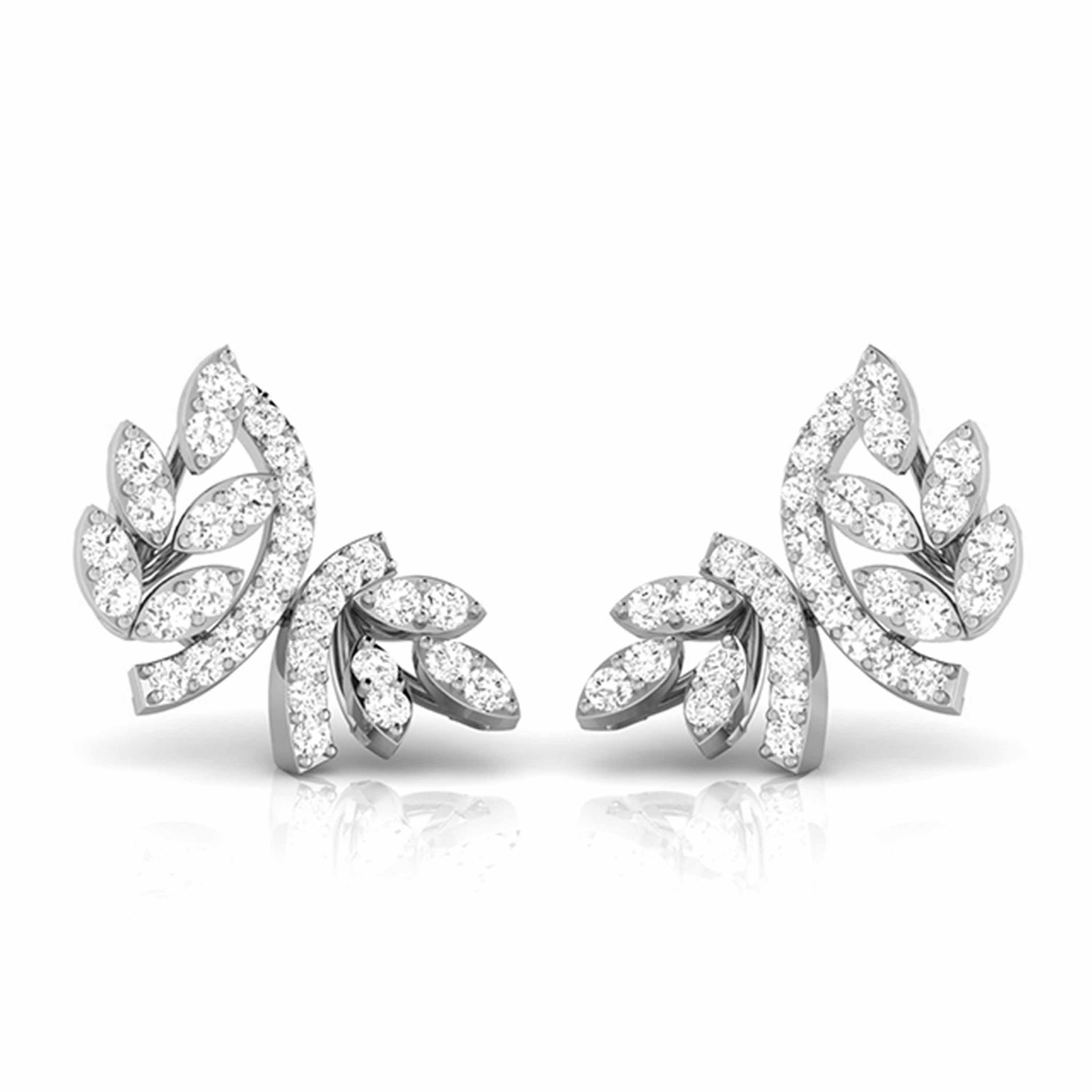 Platinum Earrings with Diamonds JL PT E ST 2224