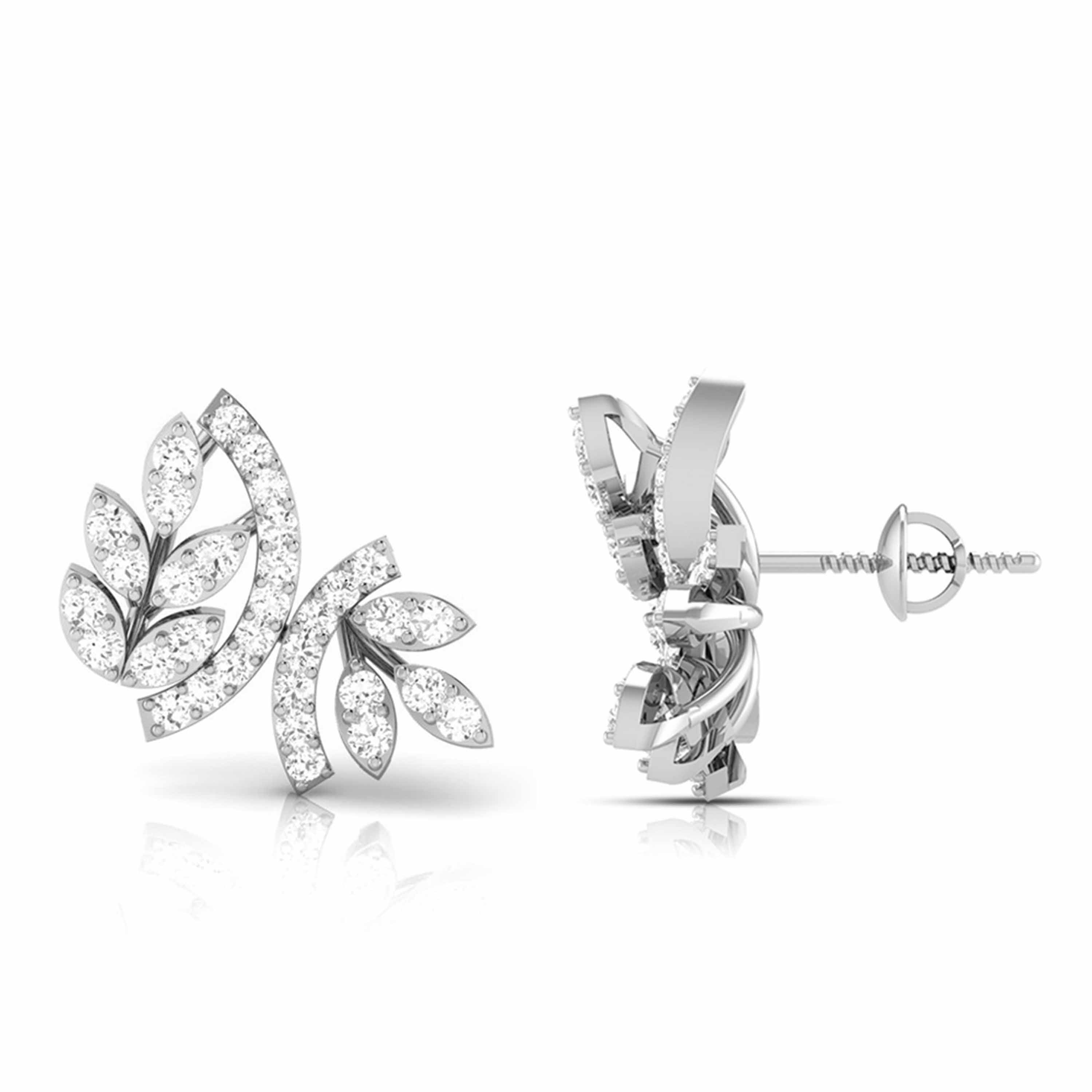 Platinum Earrings with Diamonds JL PT E ST 2224