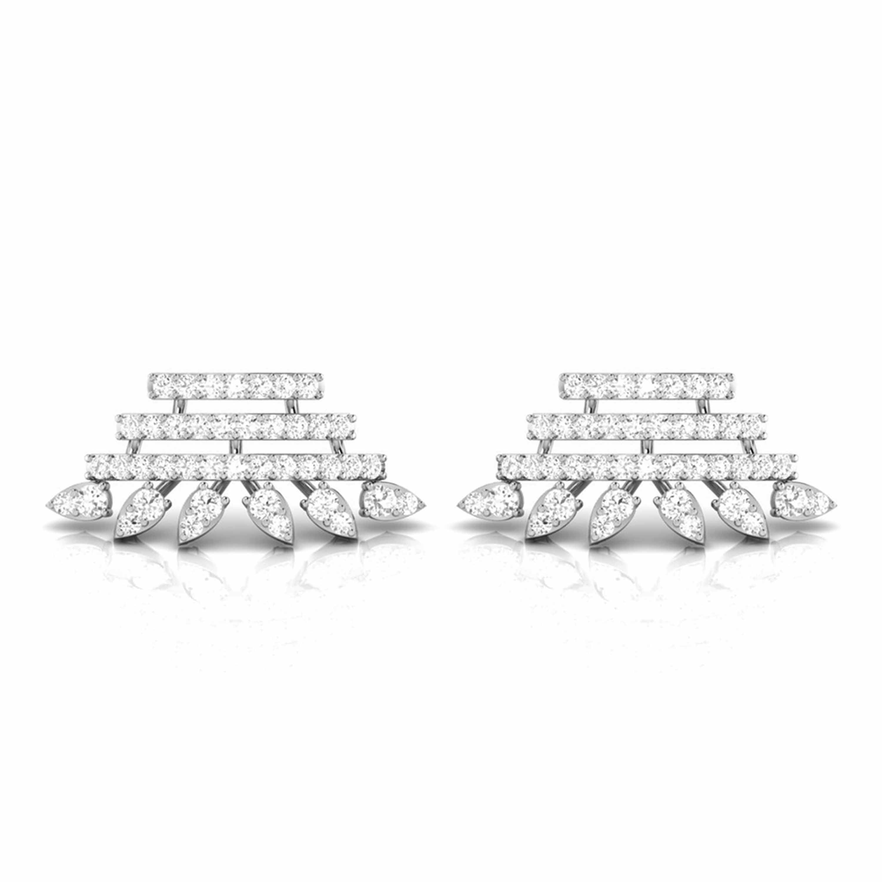 Platinum Earrings with Diamonds JL PT E ST 2228  VVS-GH Jewelove.US