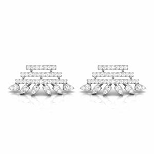 Platinum Earrings with Diamonds JL PT E ST 2228
