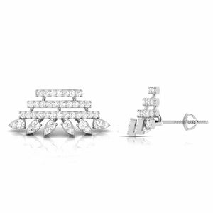 Platinum Earrings with Diamonds JL PT E ST 2228   Jewelove.US