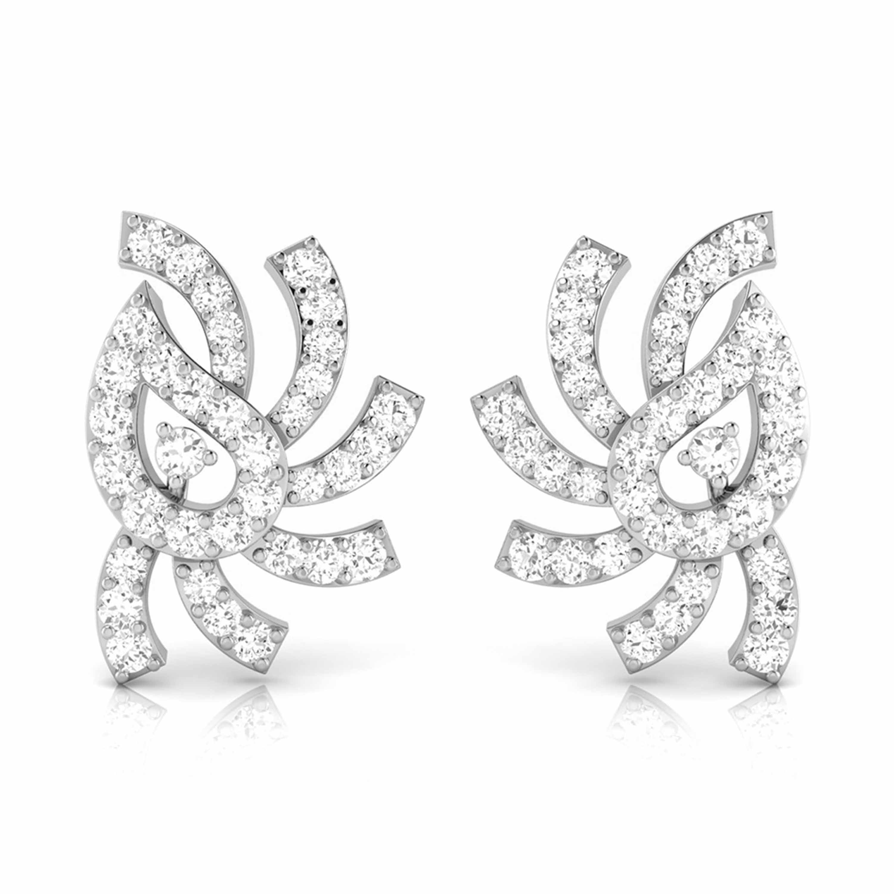 Platinum Earrings with Diamonds JL PT E ST 2230