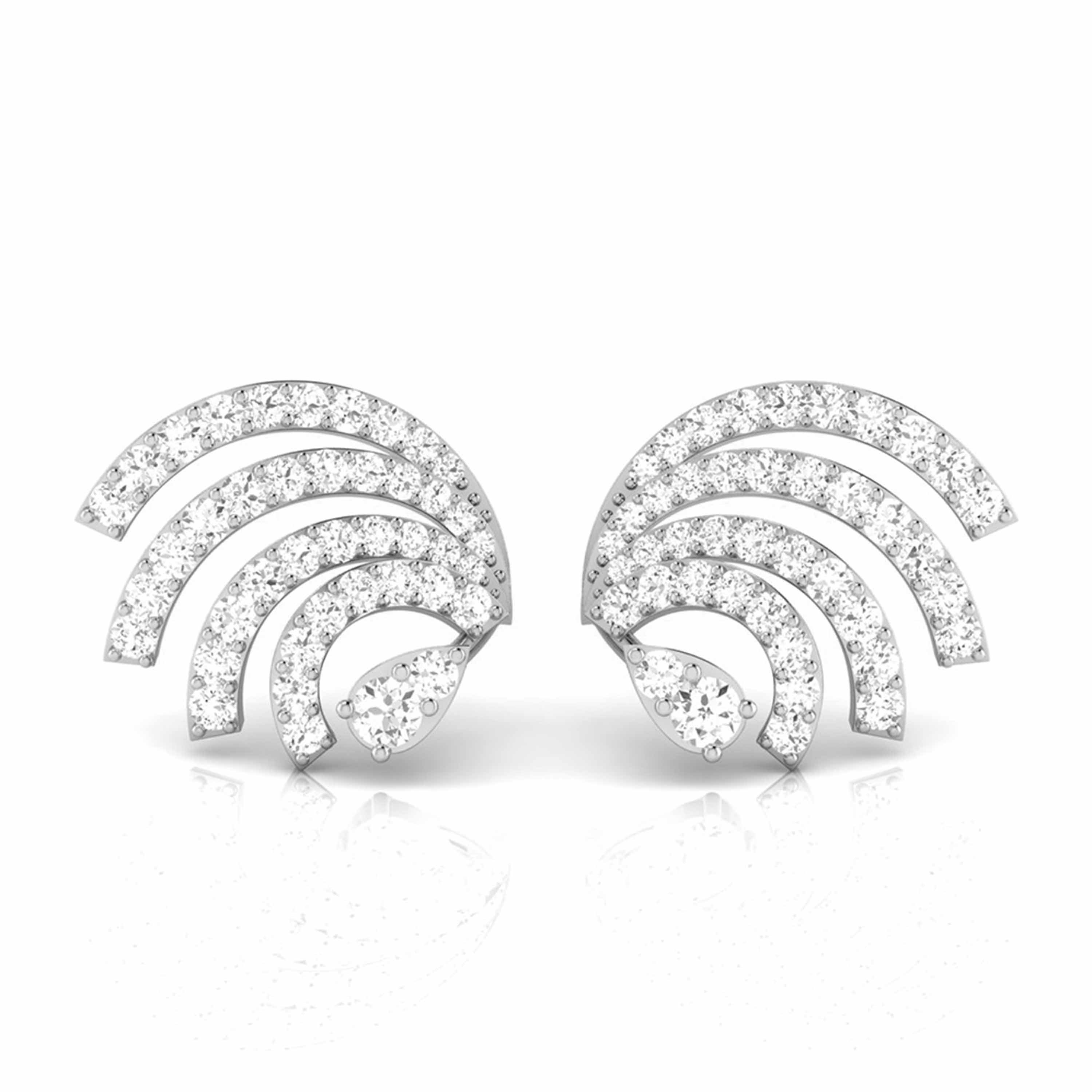 Platinum Earrings with Diamonds JL PT E ST 2231