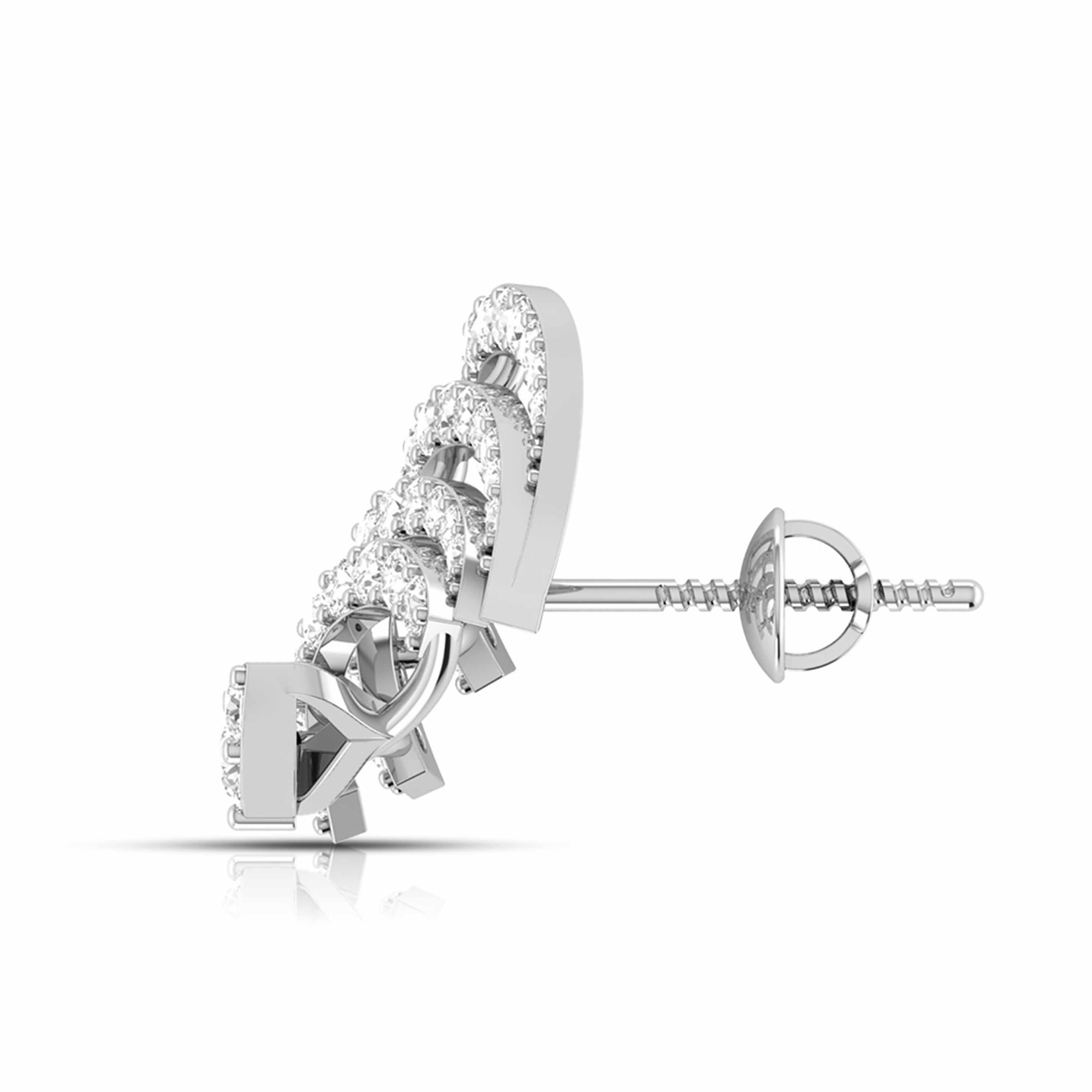 Platinum Earrings with Diamonds JL PT E ST 2231