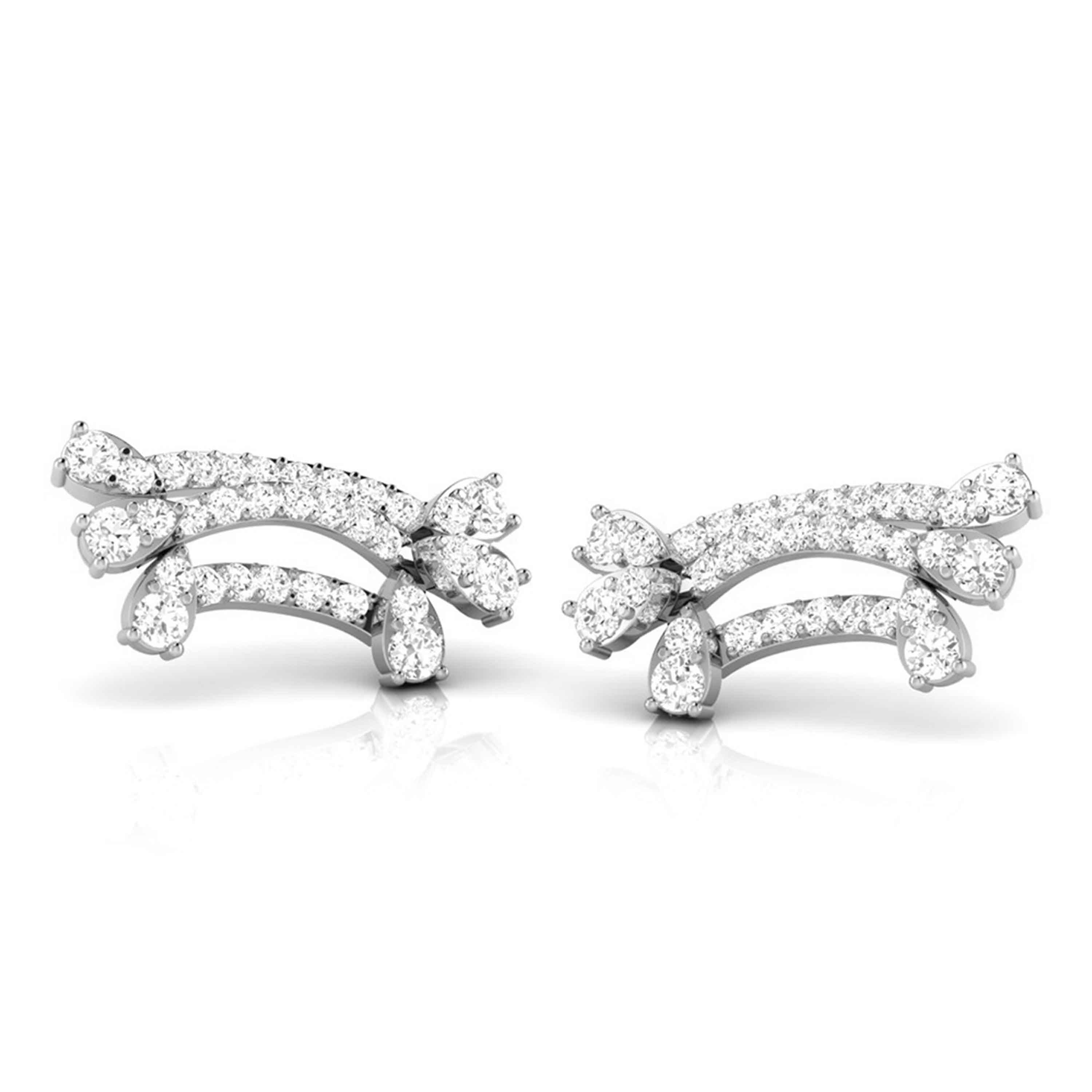 Platinum Earrings with Diamonds JL PT E ST 2232   Jewelove.US