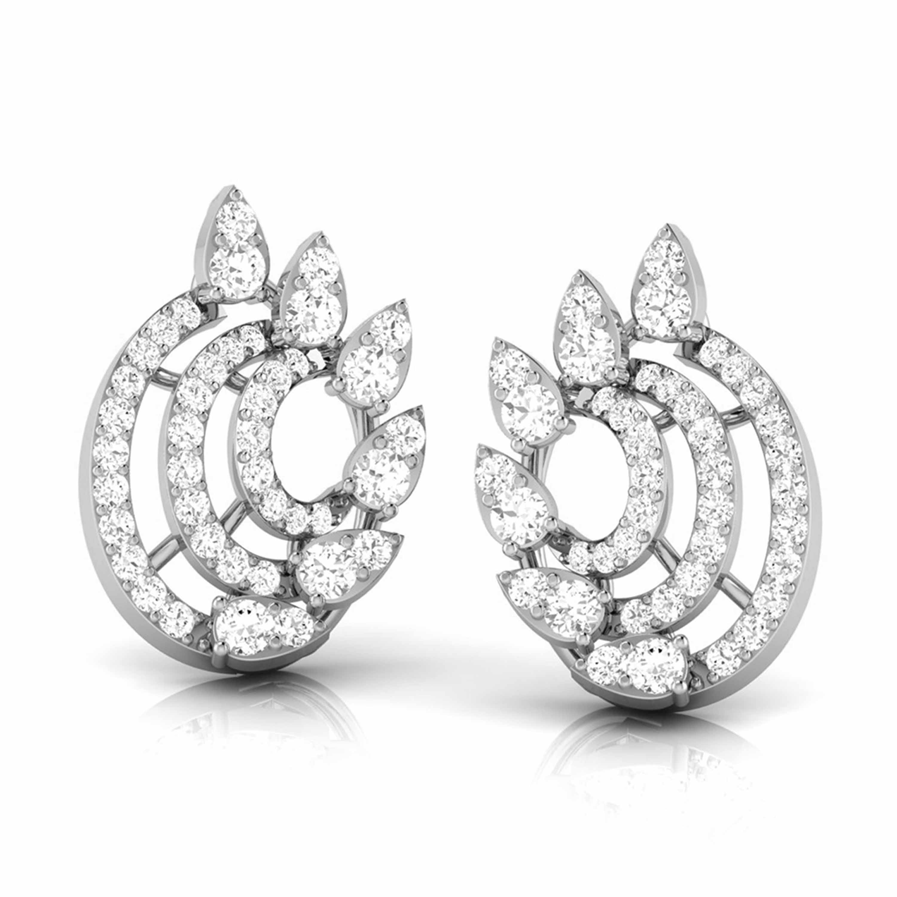Platinum Earrings with Diamonds JL PT E ST 2234   Jewelove.US