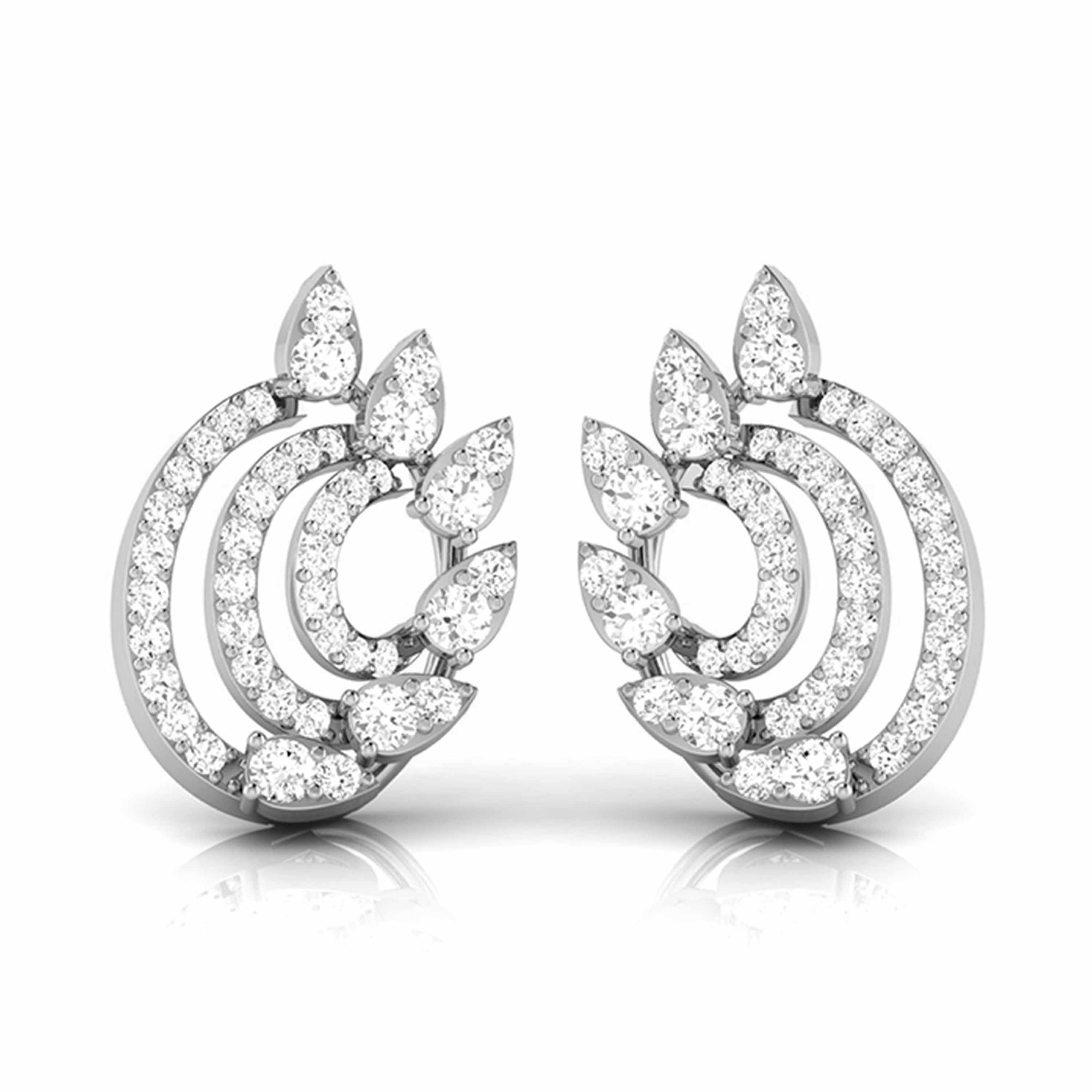 Platinum Earrings with Diamonds JL PT E ST 2234   Jewelove.US