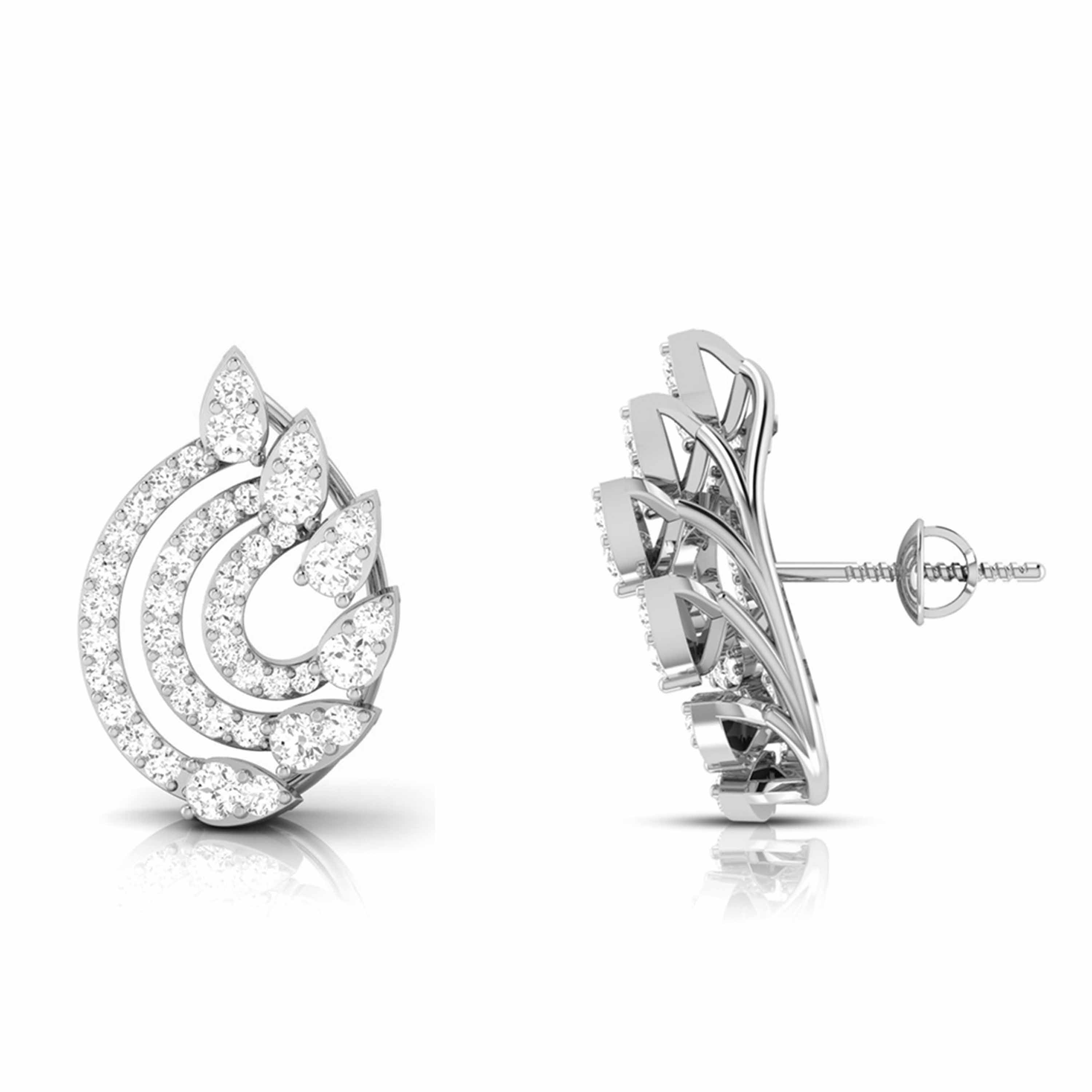Platinum Earrings with Diamonds JL PT E ST 2234   Jewelove.US