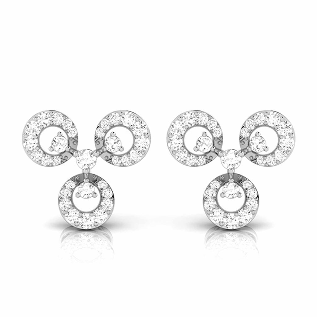 Platinum Earrings with Diamonds JL PT E ST 2235  VVS-GH Jewelove.US