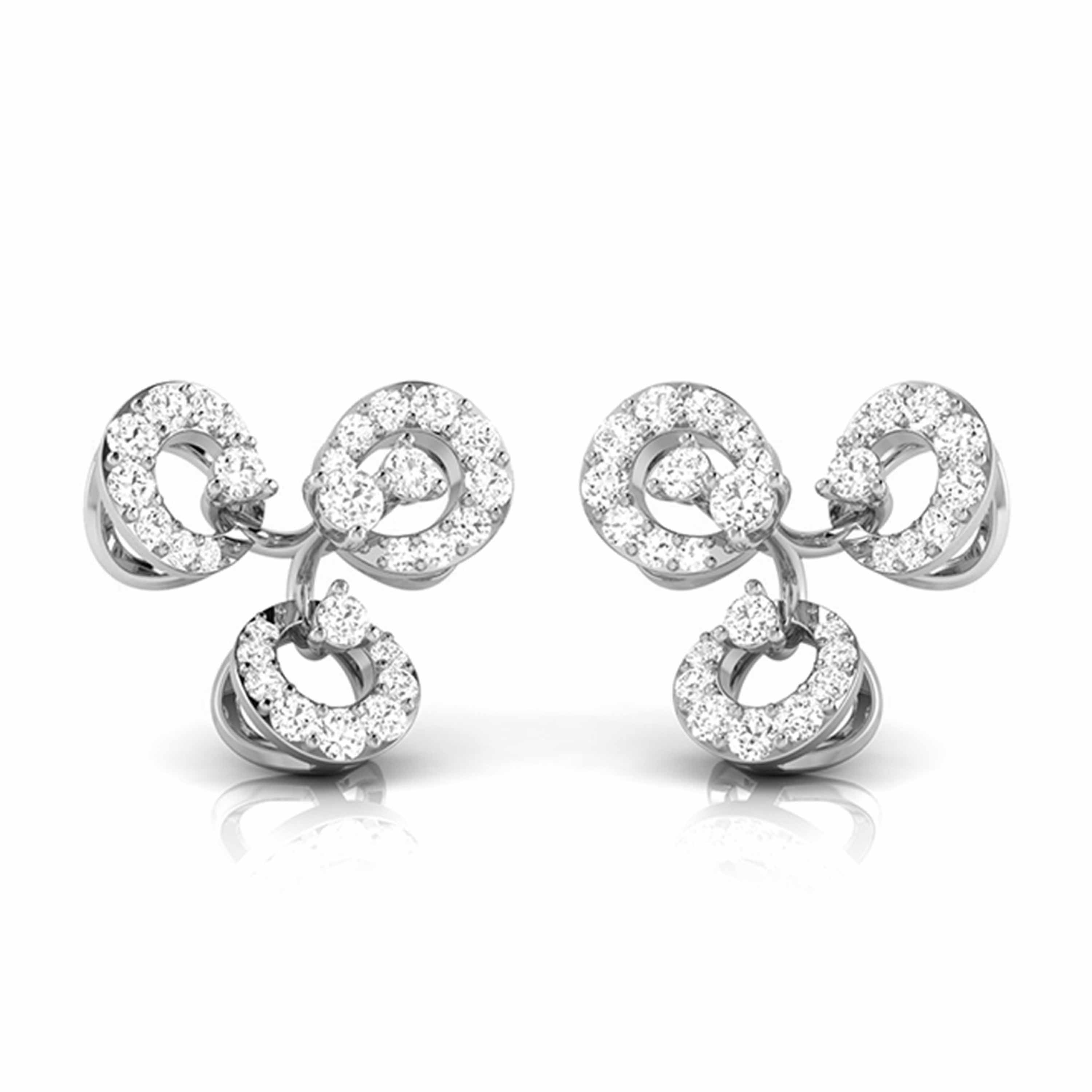 Platinum Earrings with Diamonds JL PT E ST 2235