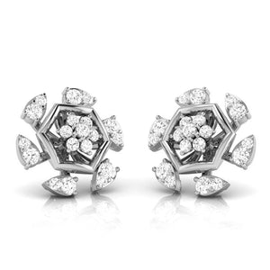 Beautiful Platinum Earrings with Diamonds JL PT E ST 2236