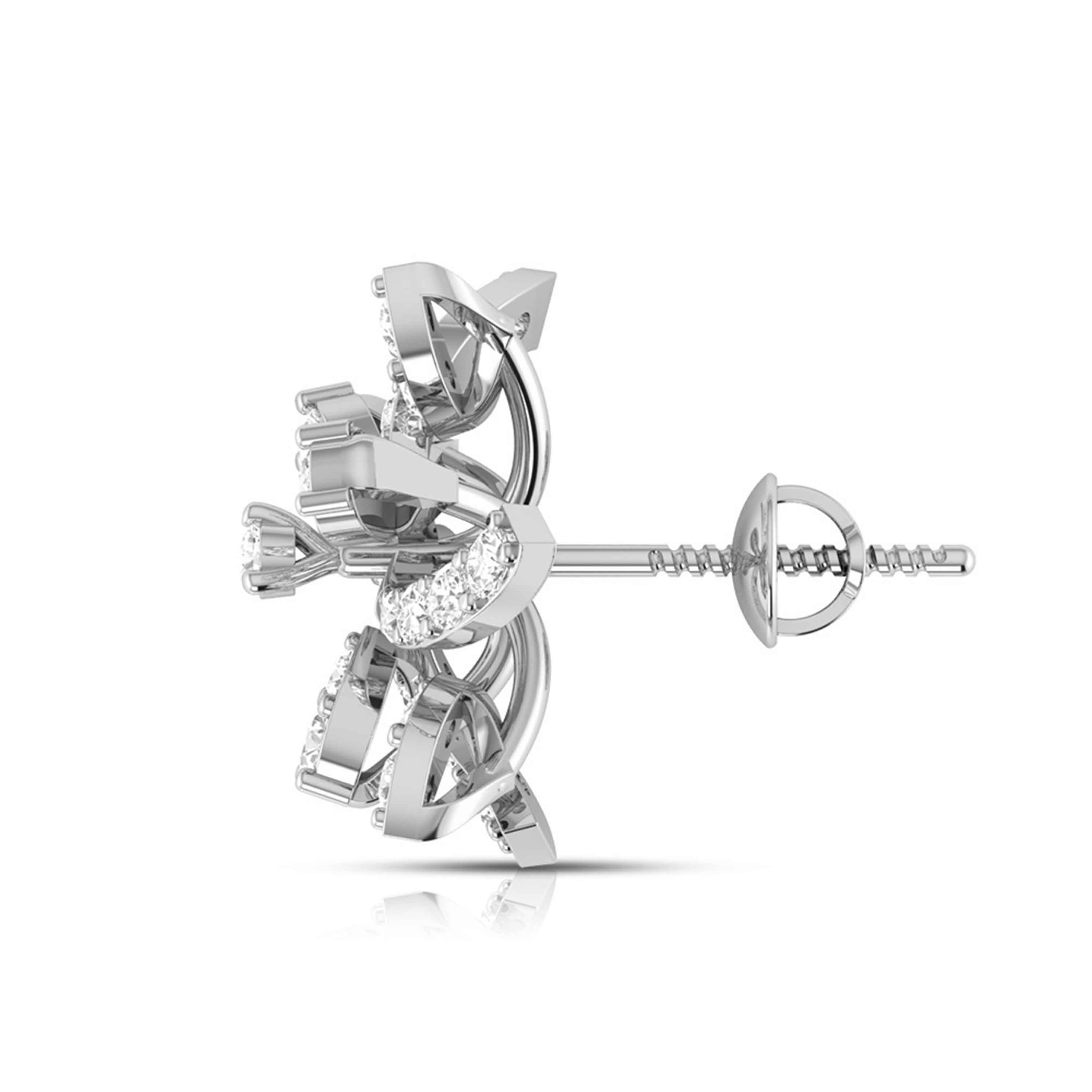 Platinum Earrings with Diamonds JL PT E ST 2237