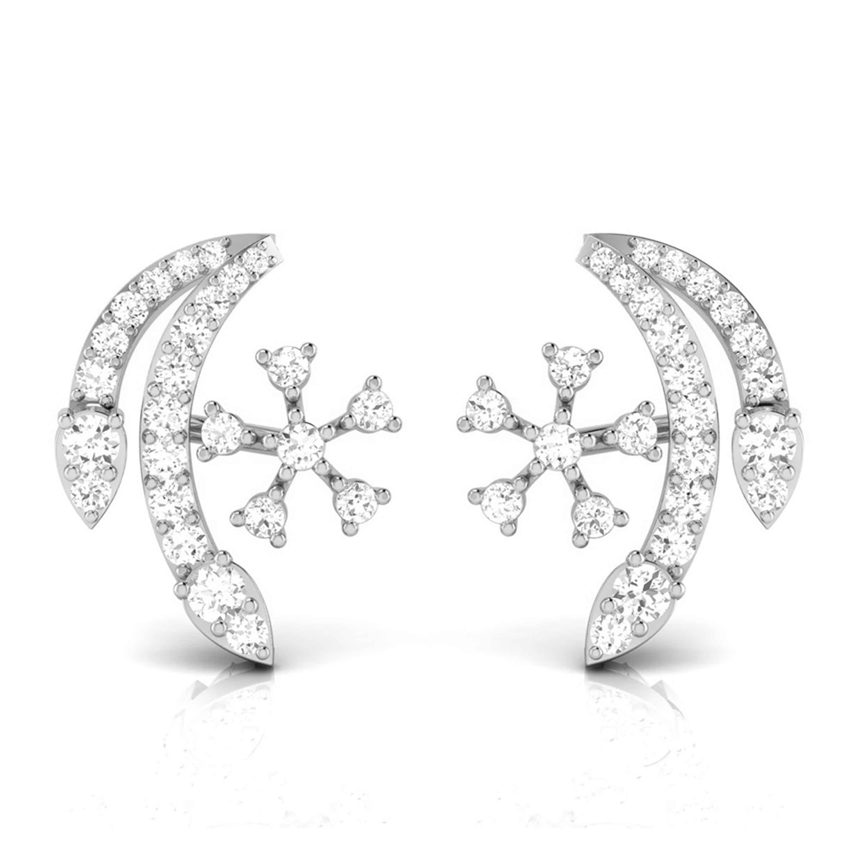 Platinum Earrings with Diamonds JL PT E ST 2238  VVS-GH Jewelove.US