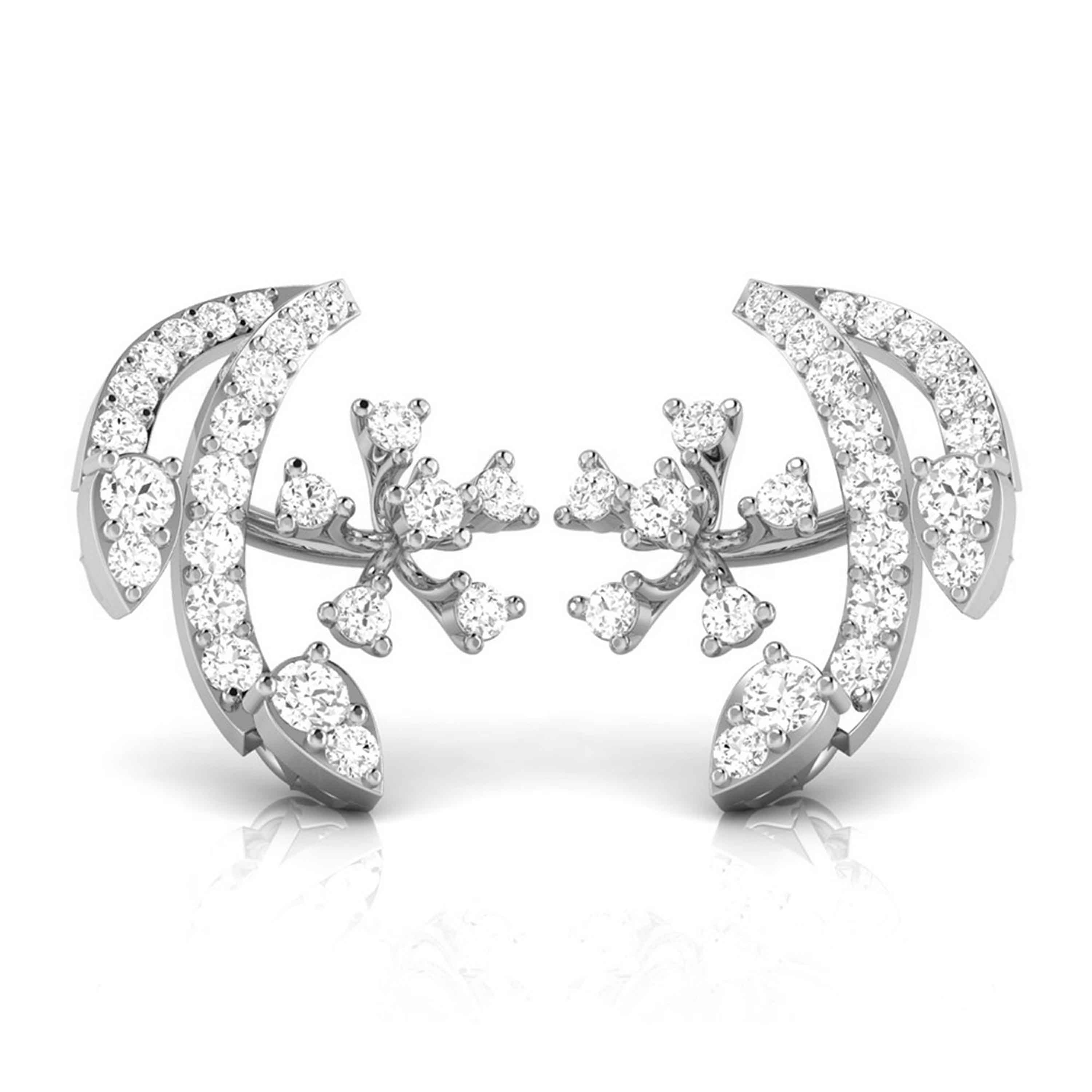 Platinum Earrings with Diamonds JL PT E ST 2238   Jewelove.US