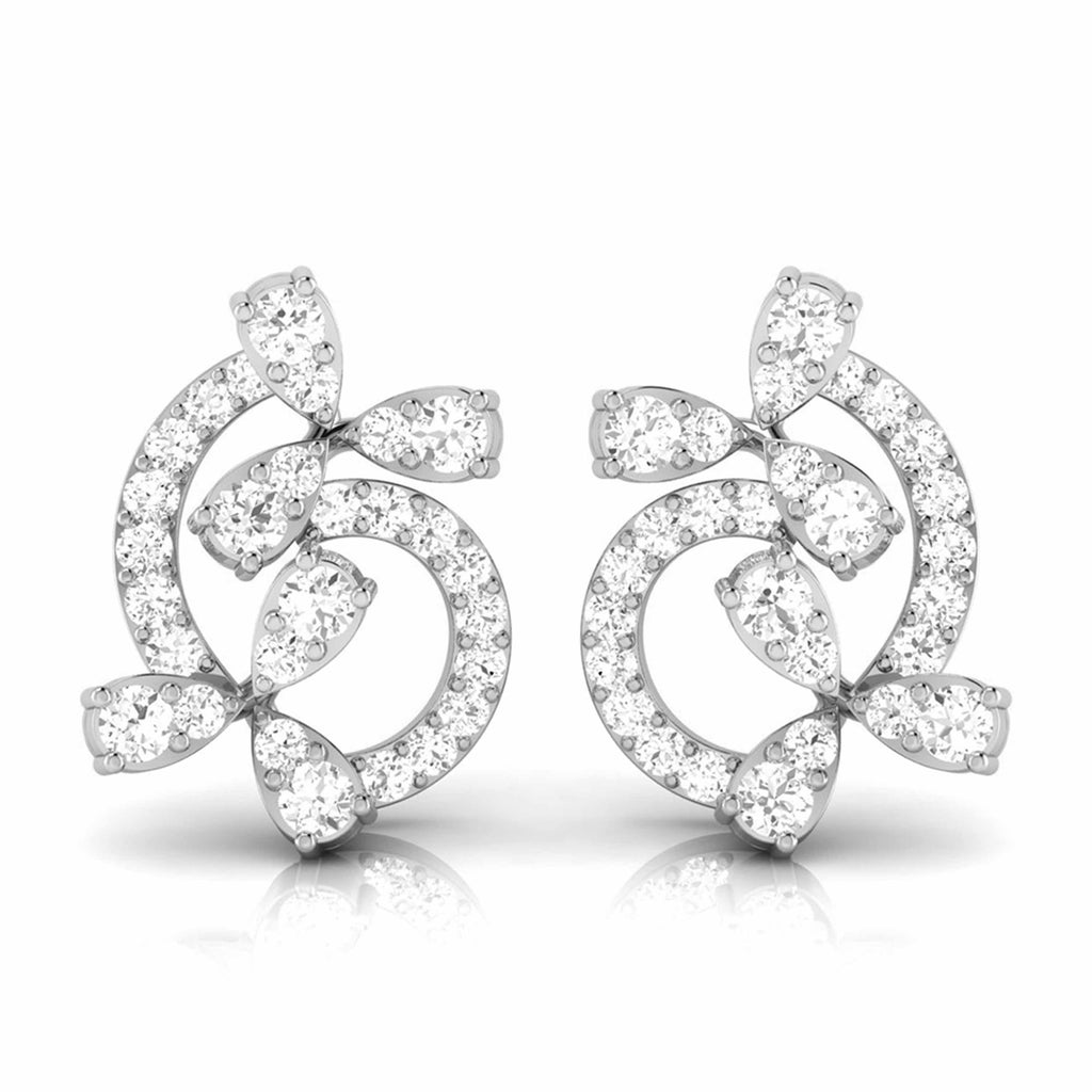 Platinum Earrings with Diamonds JL PT E ST 2239  VVS-GH Jewelove.US