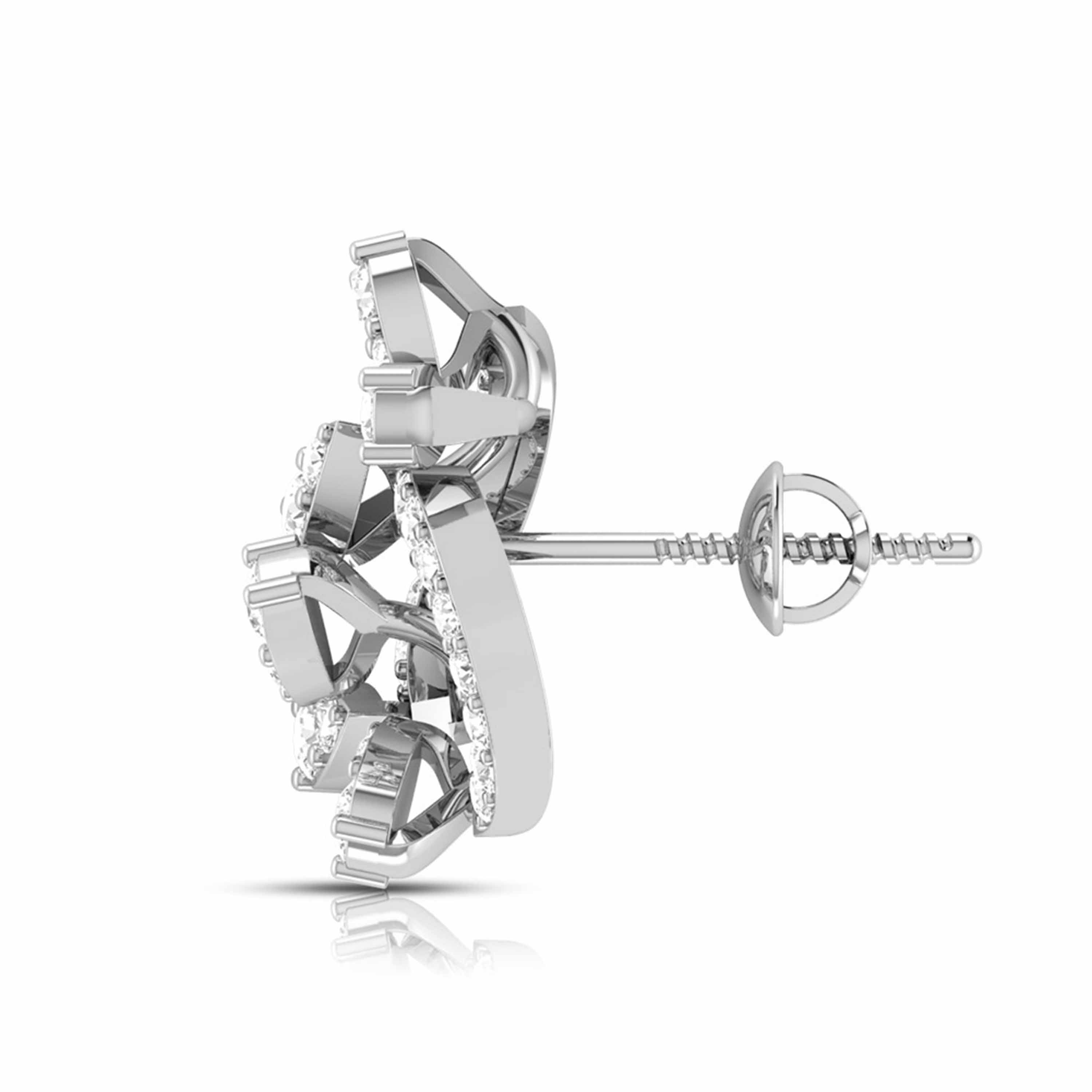 Platinum Earrings with Diamonds JL PT E ST 2239