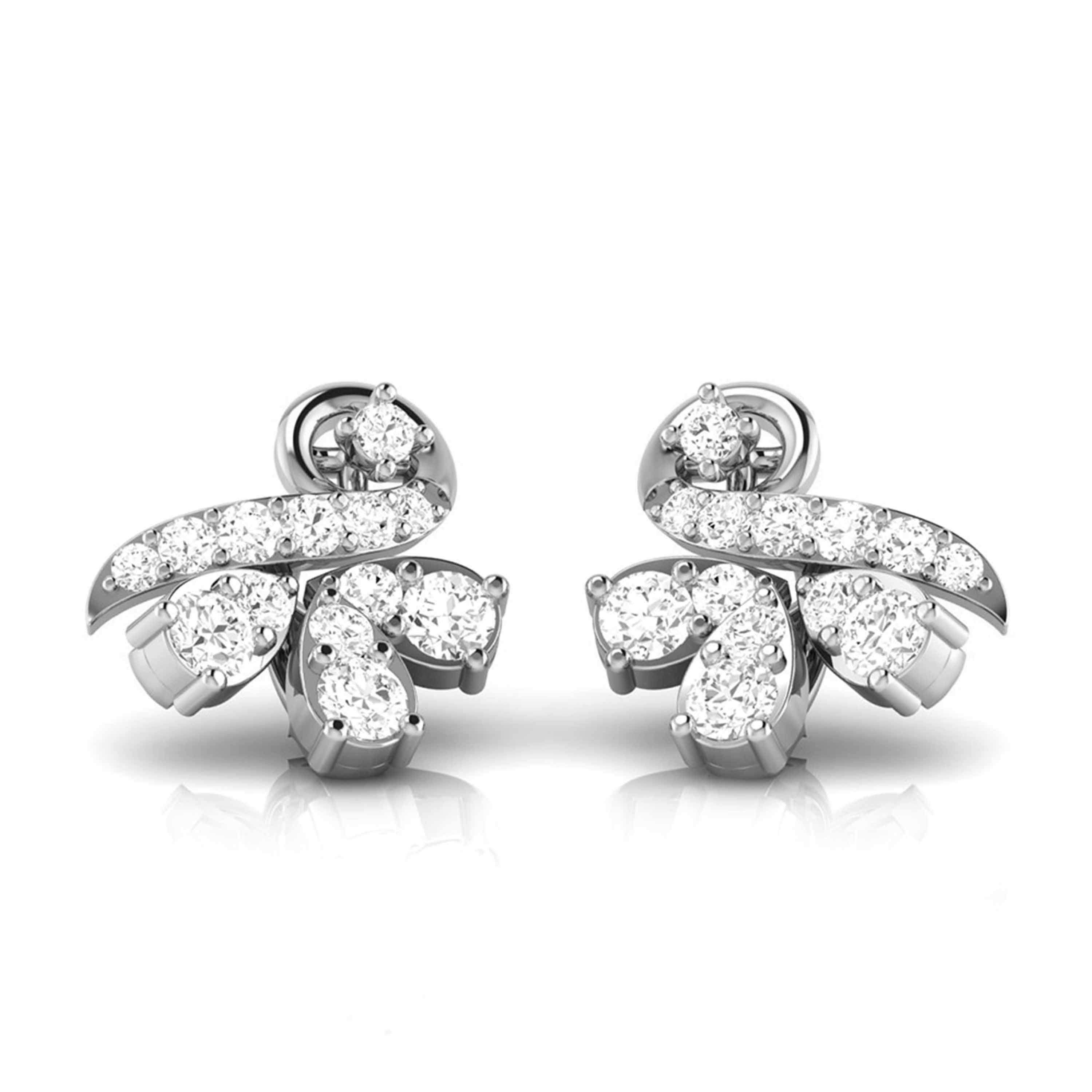 Platinum Earrings with Diamonds JL PT E ST 2240   Jewelove.US