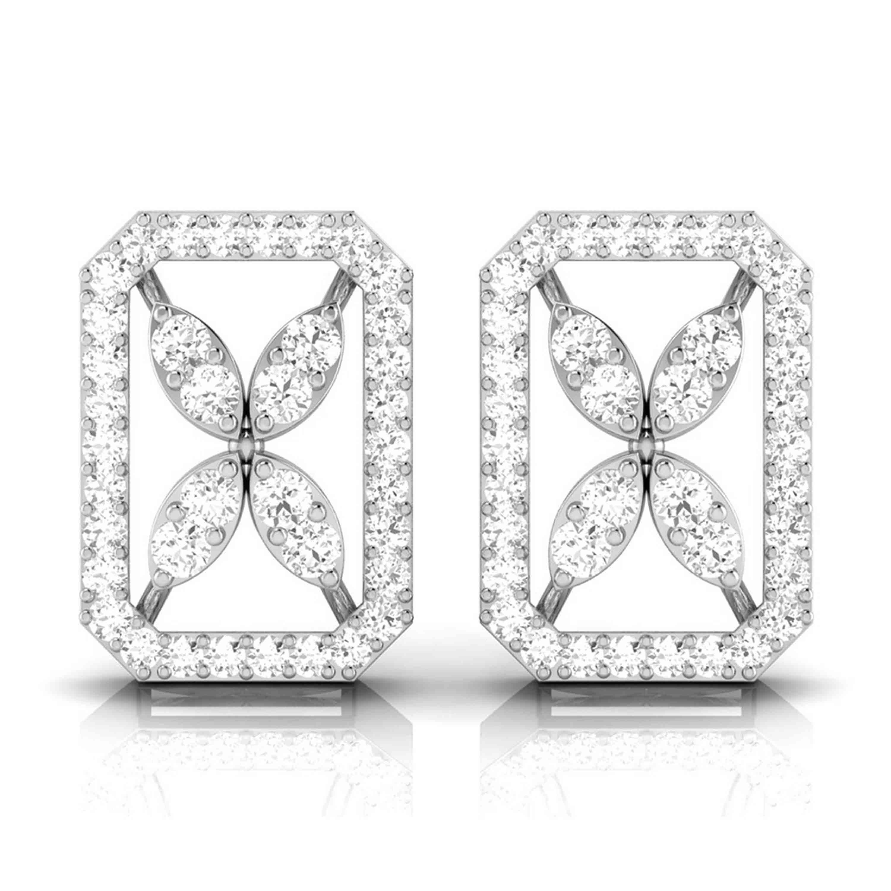 Platinum Earrings with Diamonds JL PT E ST 2241  VVS-GH Jewelove.US