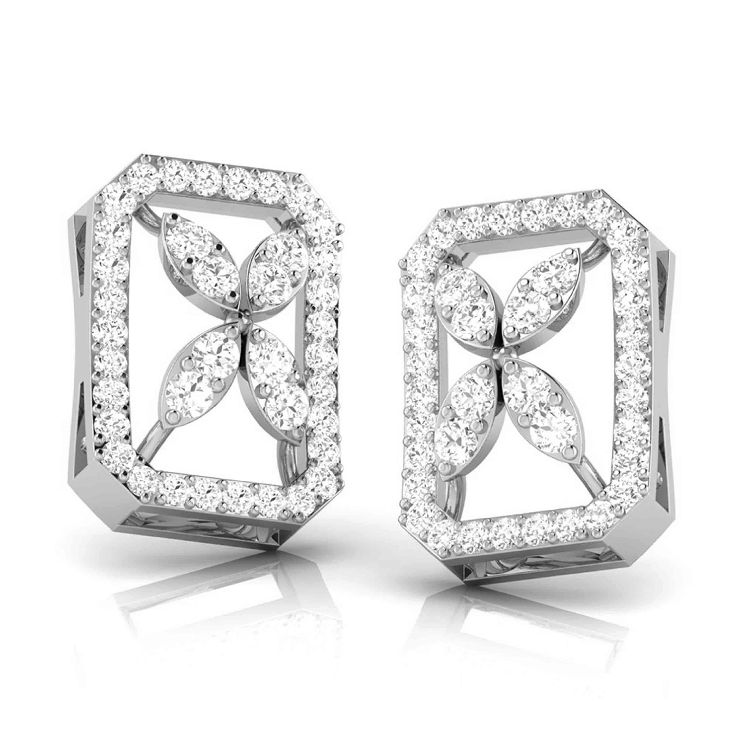 Platinum Earrings with Diamonds JL PT E ST 2241   Jewelove.US