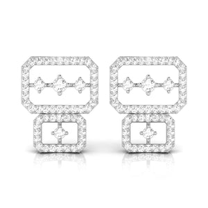 Platinum Earrings with Diamonds JL PT E ST 2242