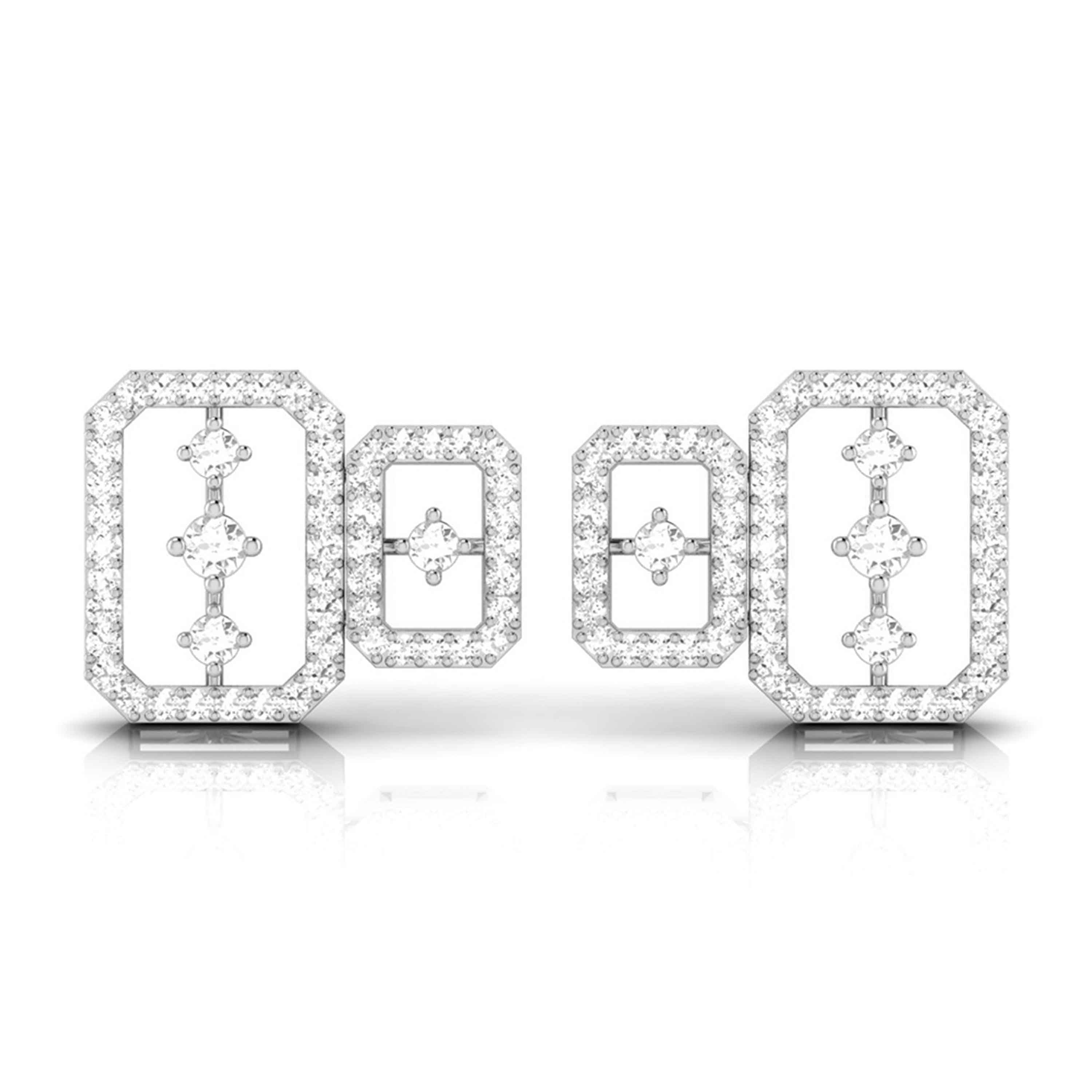 Platinum Earrings with Diamonds JL PT E ST 2242