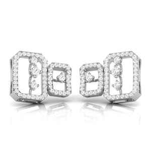 Platinum Earrings with Diamonds JL PT E ST 2242