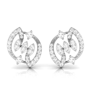 Beautiful Platinum Earrings with Diamonds JL PT E ST 2246