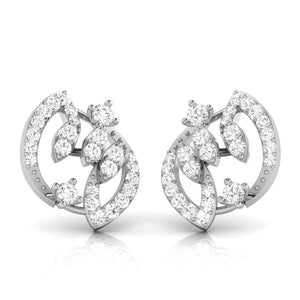 Beautiful Platinum Earrings with Diamonds JL PT E ST 2246