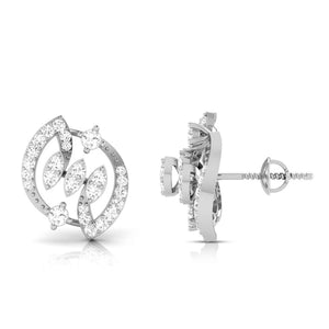 Beautiful Platinum Earrings with Diamonds JL PT E ST 2246