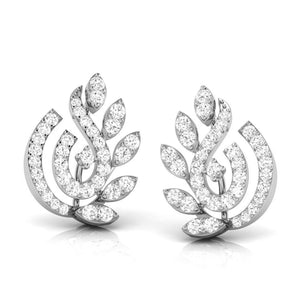 Beautiful Platinum Earrings with Diamonds JL PT E ST 2247