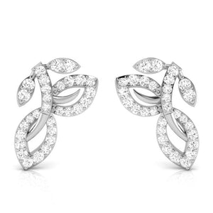 Beautiful Platinum Earrings with Diamonds JL PT E ST 2248