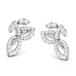 Beautiful Platinum Earrings with Diamonds JL PT E ST 2248