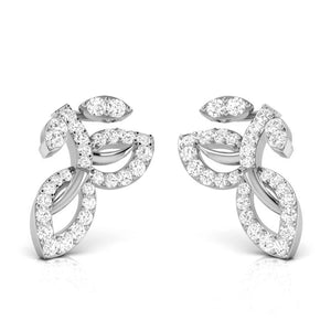 Beautiful Platinum Earrings with Diamonds JL PT E ST 2248