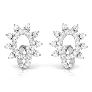 Platinum Earrings with Diamonds JL PT E ST 2249