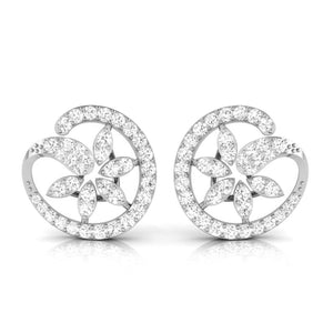 Platinum Earrings with Diamonds JL PT E ST 2250