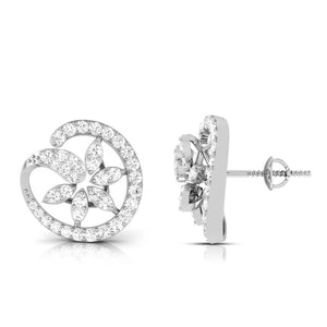 Platinum Earrings with Diamonds JL PT E ST 2250
