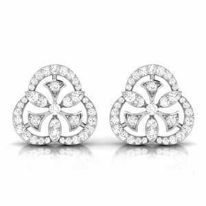 Platinum Earrings with Diamonds JL PT E ST 2251